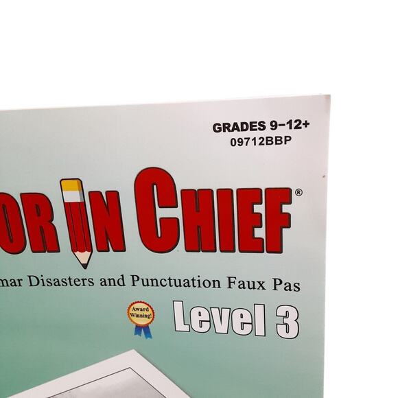 Editor in Chief Level 3 Workbook Grades 9-12+ Award Winning Critical Thinking Co - Picture 3 of 8